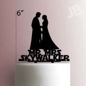 Custom Star Wars Mr and Mrs 100 Cake Topper