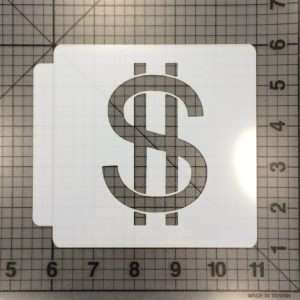 Dollar Sign Stencil 100