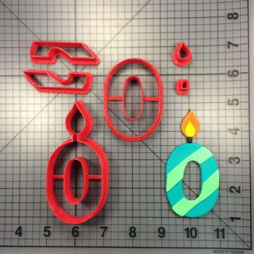 Candle Number 0 100 Cookie Cutter Set