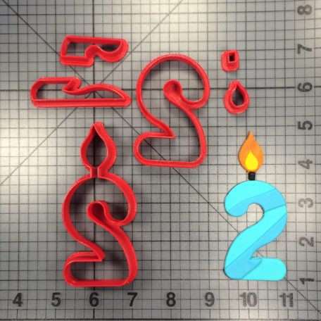 Candle Number 2 Cookie Cutter Set