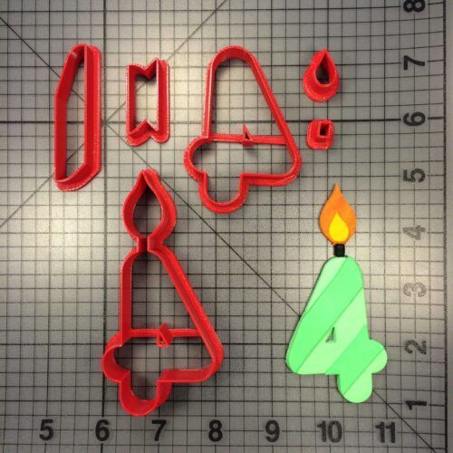 Candle Number 4 100 Cookie Cutter Set
