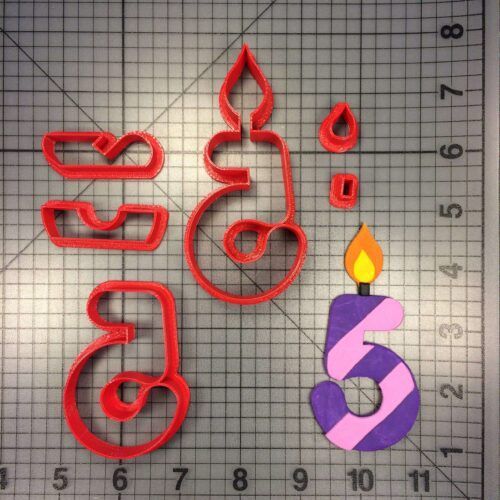 Candle Number 5 Cookie Cutter Set