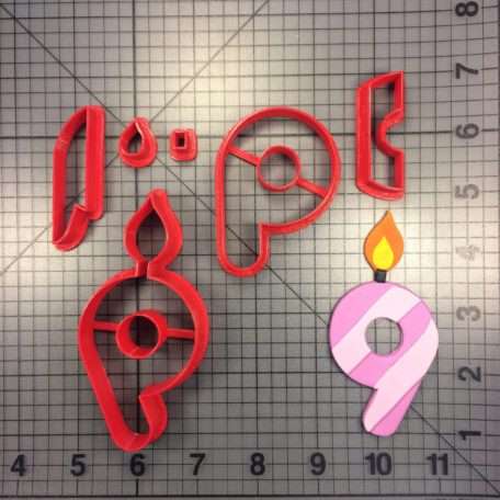 Candle Number 9 100 Cookie Cutter Set