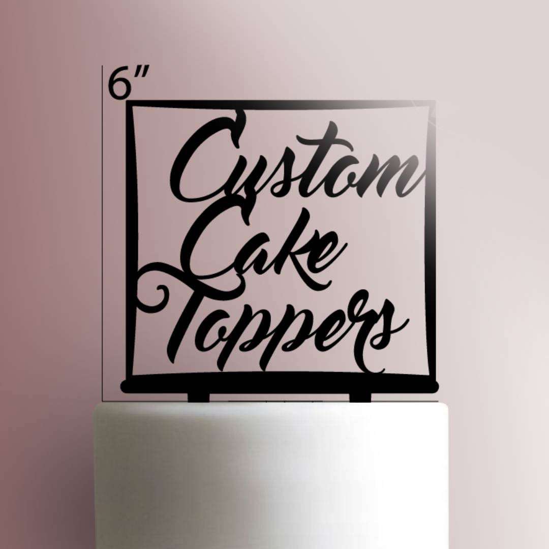 Custom Birthday Cake Topper Custom Cake Topper Cake Topper Cupcake Topper Gold  Cake Topper Birthday Cake Top Fifty Cake Topper 