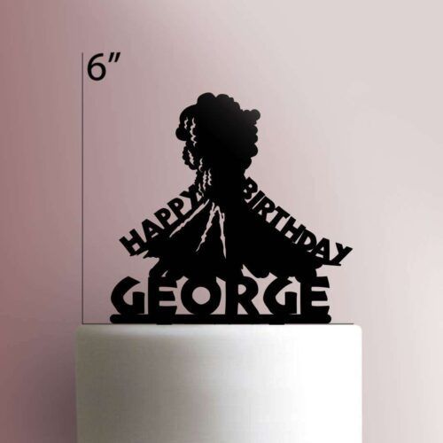 JB_Custom Volcano Happy Birthday 225-039 Cake Topper