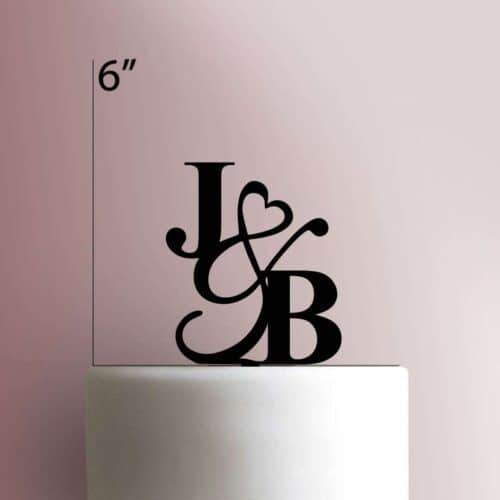 Custom Wedding Initials 225-035 Cake Topper