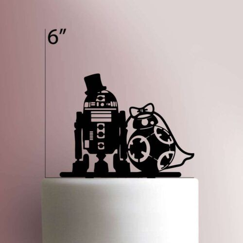 R2-D2 and BB-8 Wedding 225-042 Cake Topper