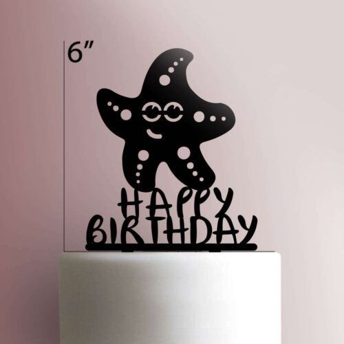 Starfish Happy Birthday 225-029 Cake Topper