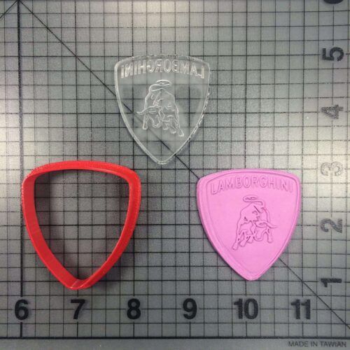 Lamborghini Logo 100 Cookie Cutter and Stamp (Embossed 1)