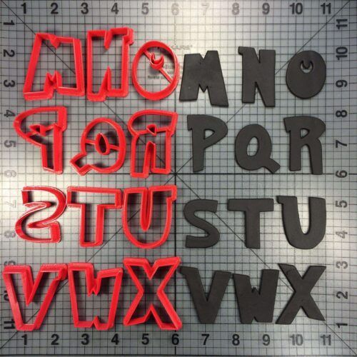 Pokemon Font Uppercase Cookie Cutter Set (2)