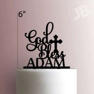 Custom God Bless 225-080 Cake Topper