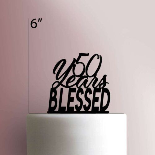 Custom Years Blessed 225-083 Cake Topper