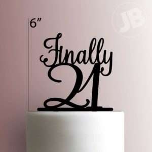 JB_Finally 21 225-069 Cake Topper