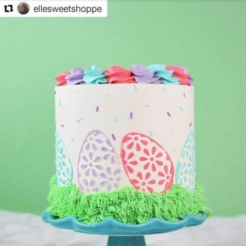 Easter Egg 783-330 Stencil example from @ellesweetshoppe