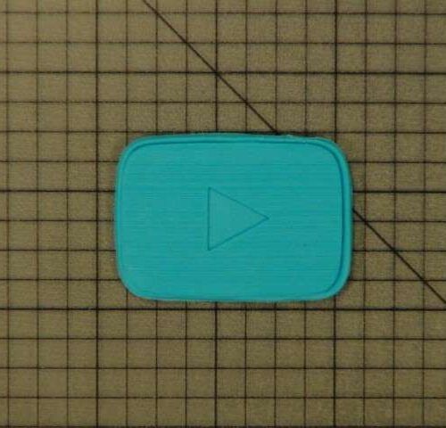 YouTube Play Button 227-056 Cookie Cutter and Stamp Embossed (1)