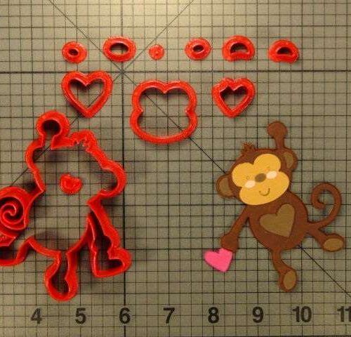 Heart Monkey 266-357 Cookie Cutter Set