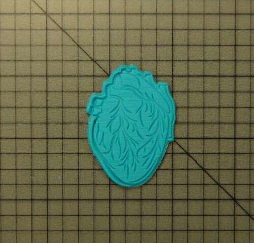 Anatomical Heart 227-057 Cookie Cutter and Stamp Embossed (2)