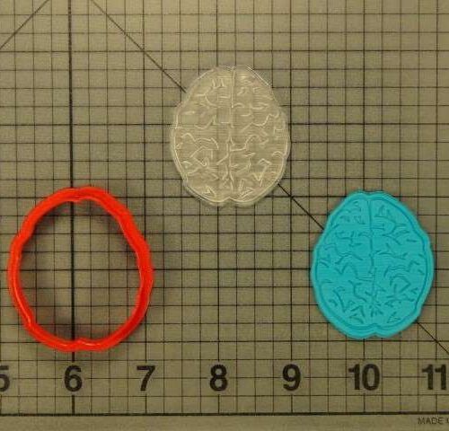 Brain Cookie Cutter and Stamp 227-058 Embossed (1)