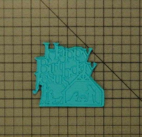 Happy Birthday Jesus 227-063 Cookie Cutter and Stamp Embossed (2)