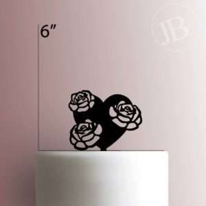 Heart and Roses 225-194 Cake Topper