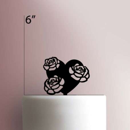 Heart and Roses 225-194 Cake Topper