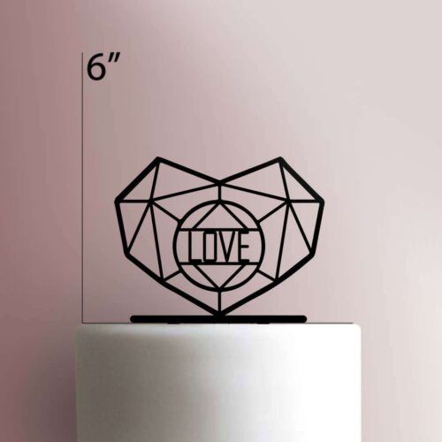 Geometric Heart 225-236 Cake Topper