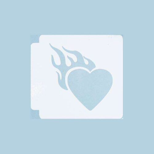 Heart with Flames 783-703 Stencil