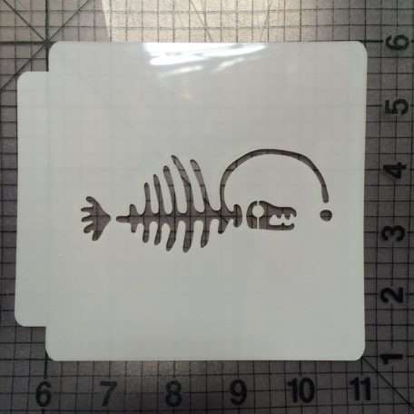 Fish Skeleton 100 Stencil