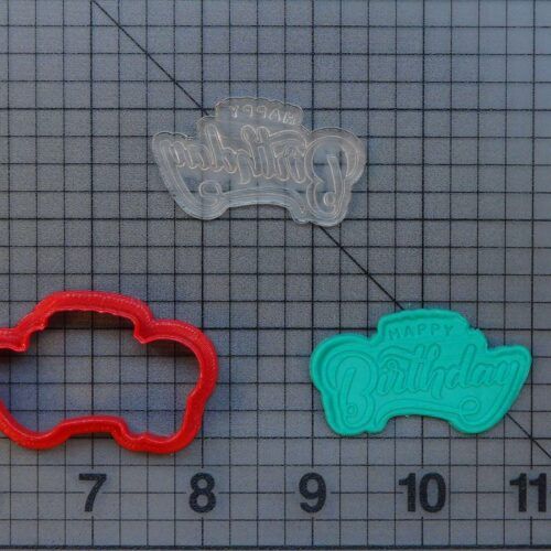 Happy Birthday 227-114 Cookie Cutter and Stamp (Imprinted)
