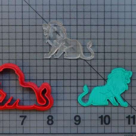 Lion 227-092 Cookie Cutter and Stamp (Embossed)