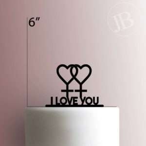 Lesbian I love You 225-149 Cake Topper