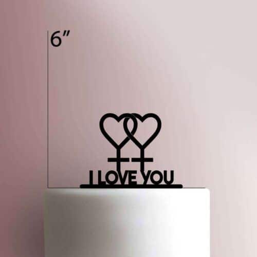 Lesbian I love You 225-149 Cake Topper