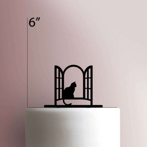 Cat Window 225-251 Cake Topper