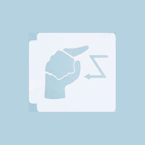 ASL Alphabet Z 783-A230 Stencil