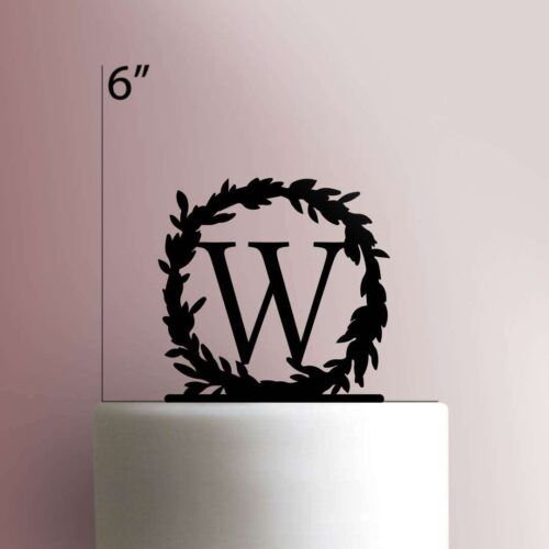 Custom Wreath Initial 225-384 Cake Topper