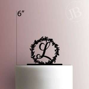 Custom Wreath Initial 225-385 Cake Topper