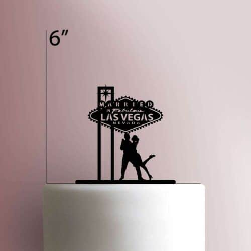 Married in Fabulous Las Vegas 225-414 Cake Topper