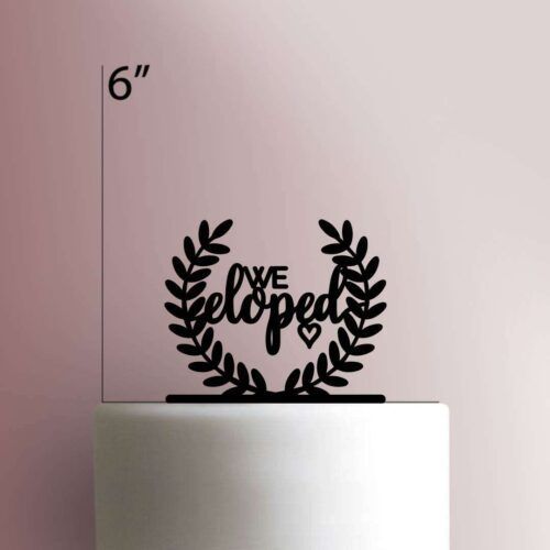 We Eloped Wreath 225-418 Cake Topper