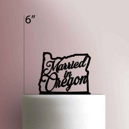 Married in Oregon 225-461 Cake Topper
