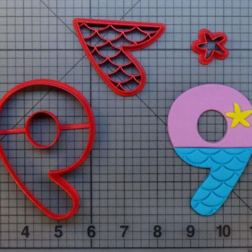 Mermaid Number - Nine 266-A336 Cookie Cutter Set