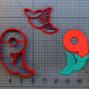 Mermaid Number - Nine 266-A351 Cookie Cutter Set