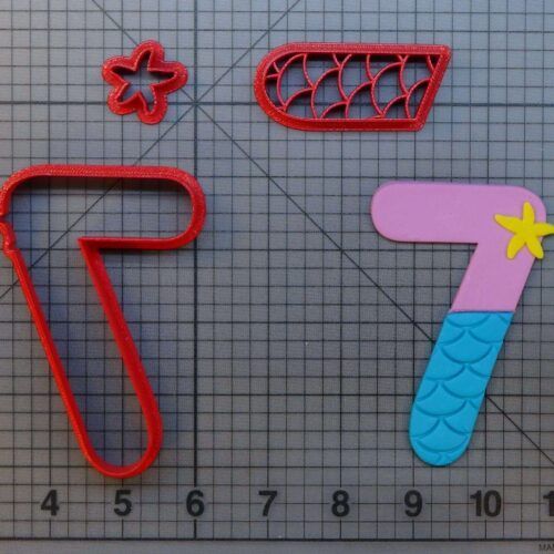 Mermaid Number - Seven 266-A334 Cookie Cutter Set