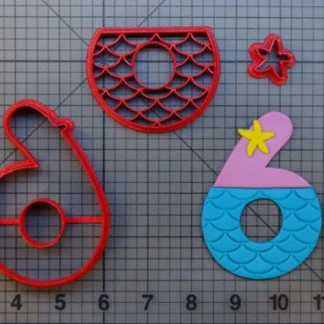 Mermaid Number - Six 266-A333 Cookie Cutter Set