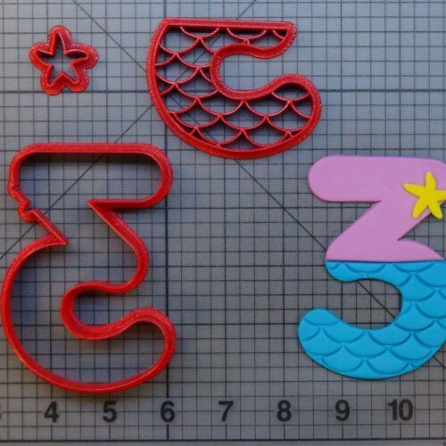 Mermaid Number - Three 266-A330 Cookie Cutter Set