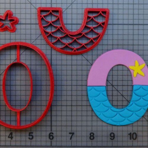 Mermaid Number - Zero 266-A327 Cookie Cutter Set