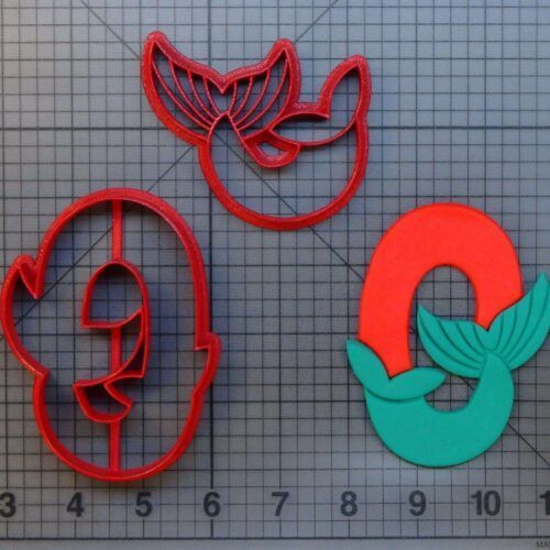 Mermaid Number - Zero 266-A342 Cookie Cutter Set