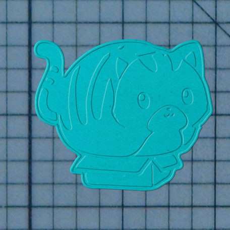 Cat in Box 227-344 Cookie Cutter and Stamp
