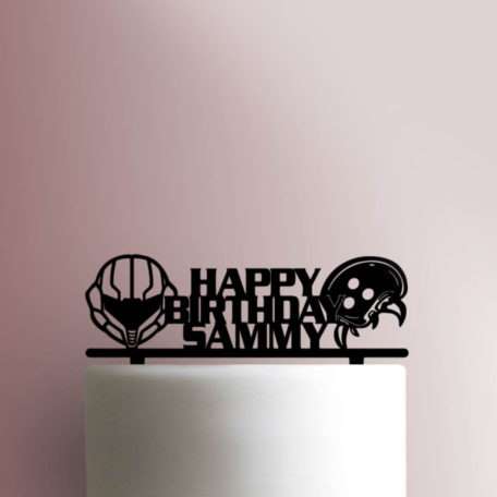 Custom Metroid Happy Birthday 225-377 Cake Topper