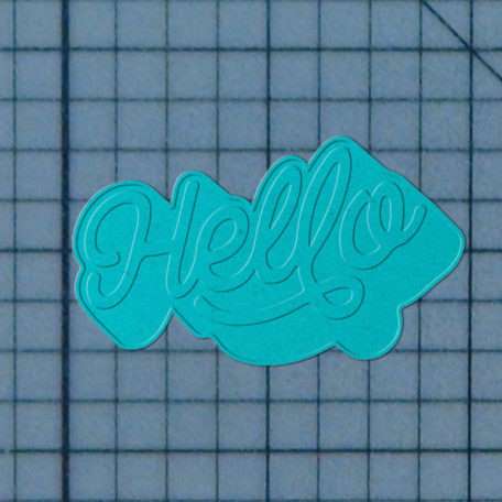 Hello 227-480 Cookie Cutter and Stamp