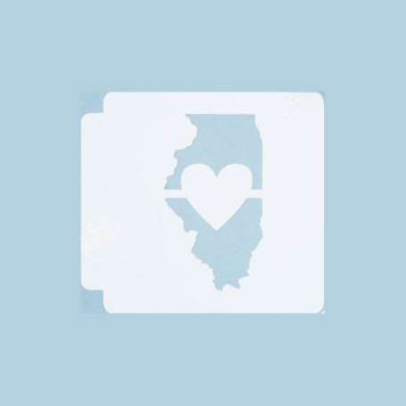 Illinois State Love 783-A332 Stencil